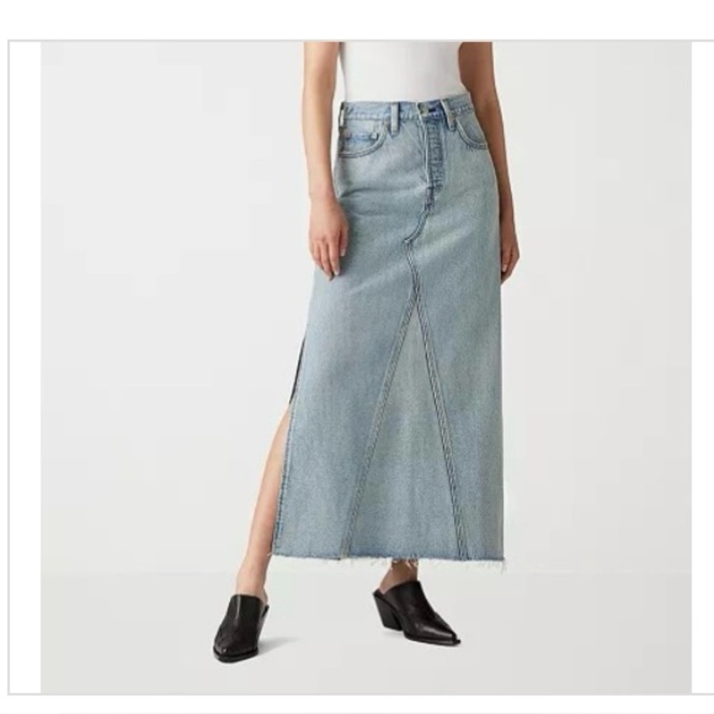 Levi's Light Blue Maxi Skirt